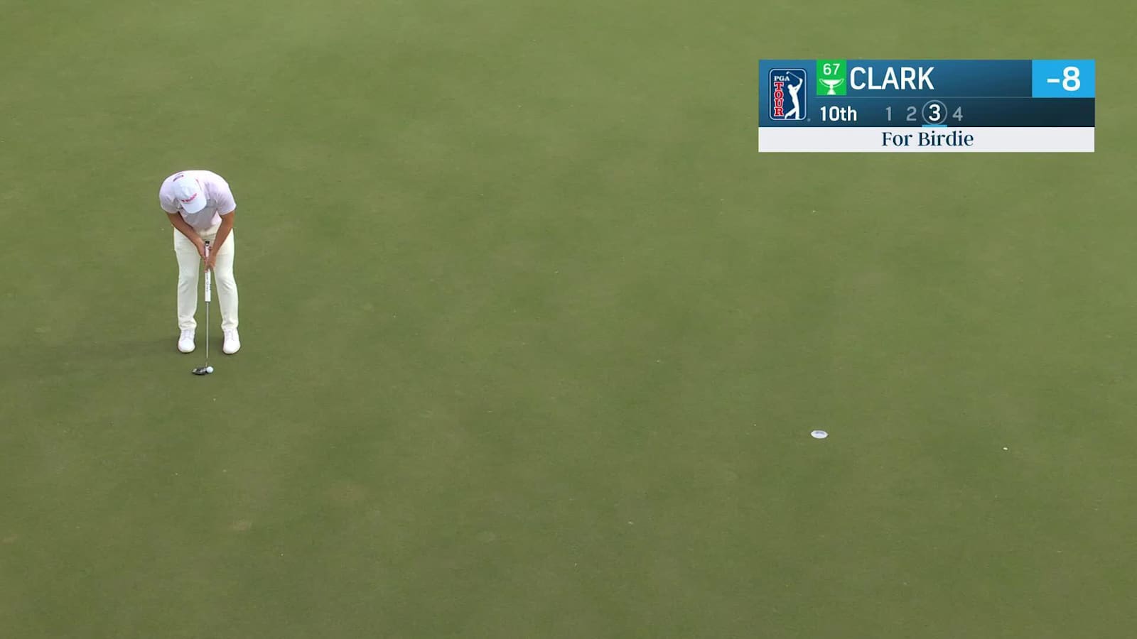 Wyndham Clark makes a 13-foot birdie putt at WM Phoenix Open