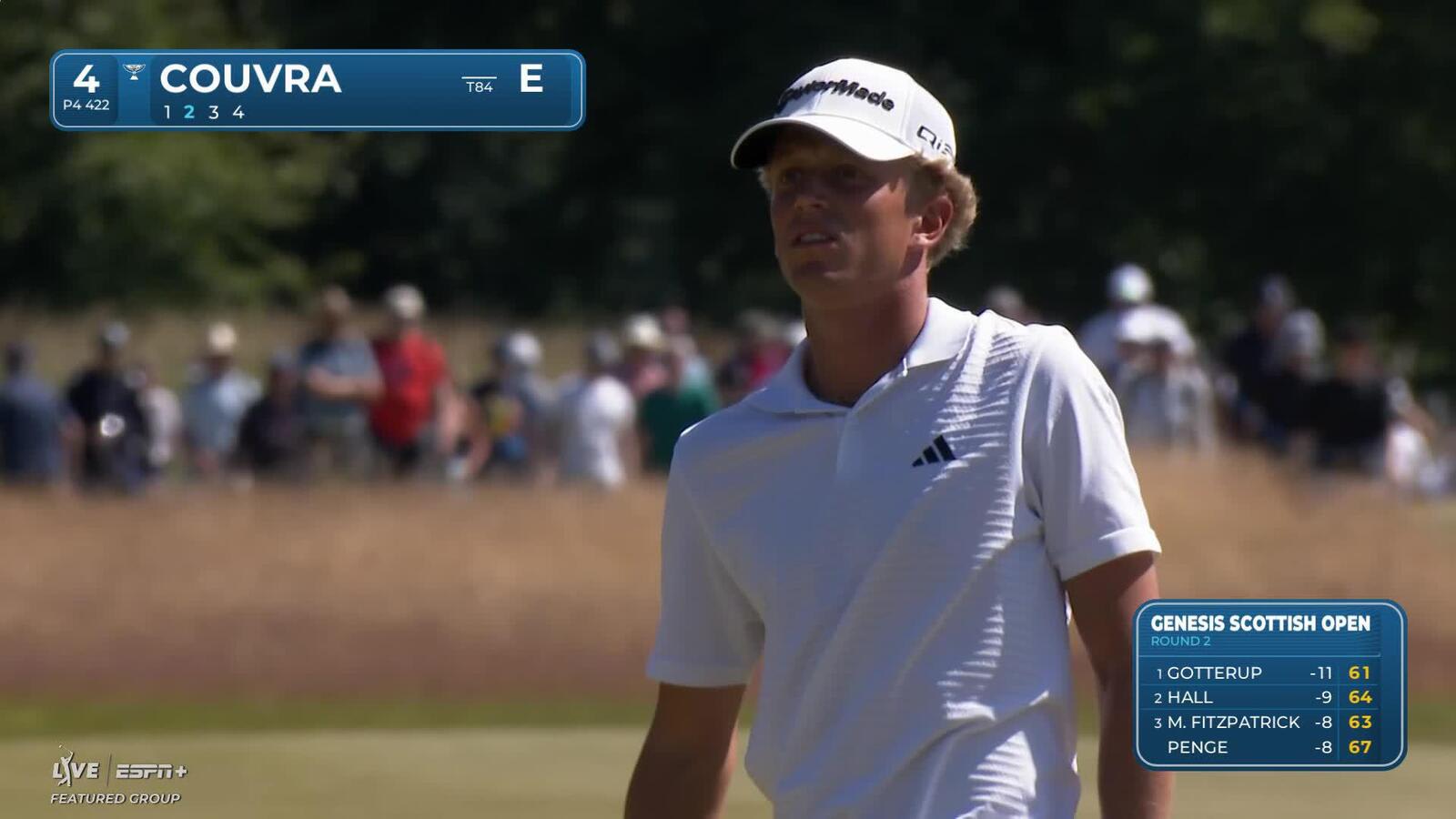 Martin Couvra makes birdie on No. 4 at Genesis Scottish Open