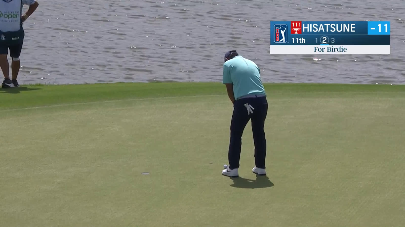 Ryo Hisatsune cards birdie at Mexico Open