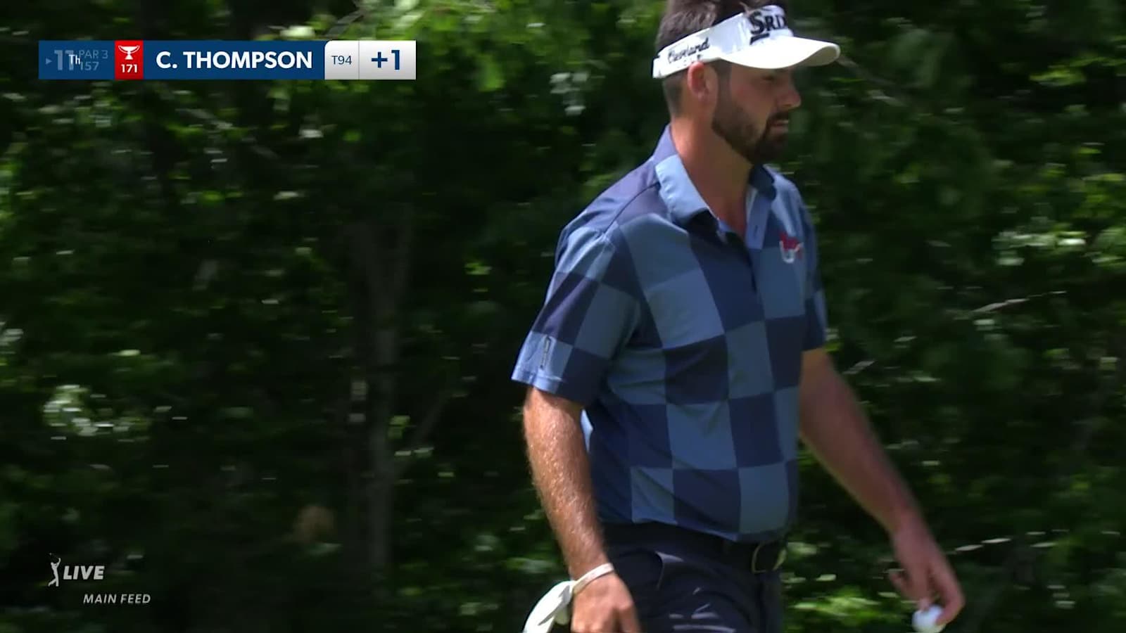 Brett Drewitt makes birdie putt at Travelers