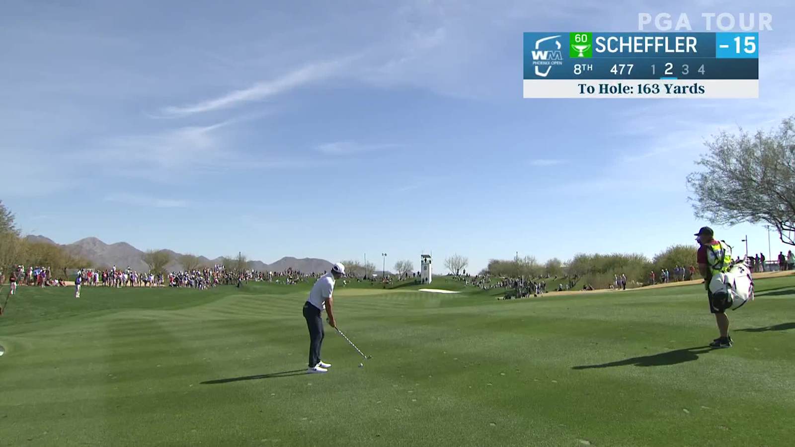 Scottie Scheffler uses nice approach to set up birdie at Waste Management 