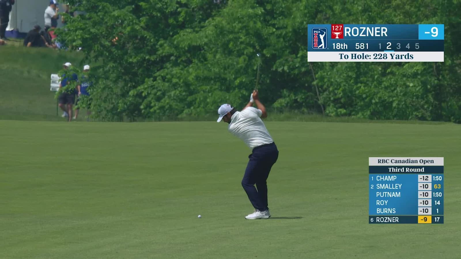 Antoine Rozner makes birdie on No. 18 at RBC Canadian