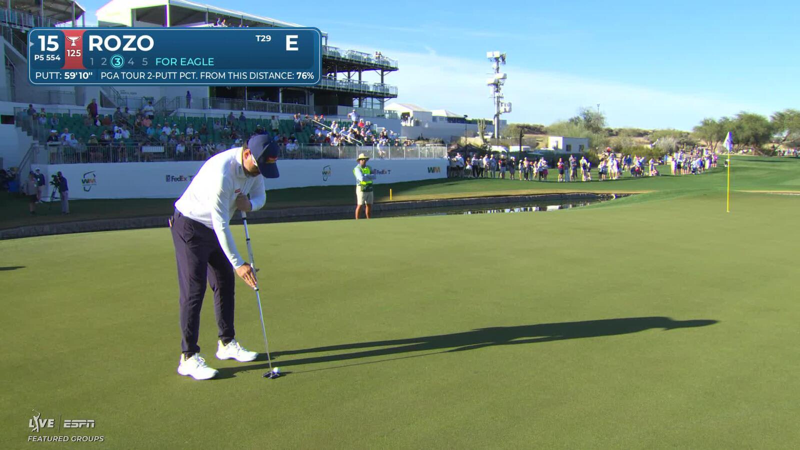 Marcelo Rozo sinks 9-foot birdie putt on No. 15 at WM Phoenix Open