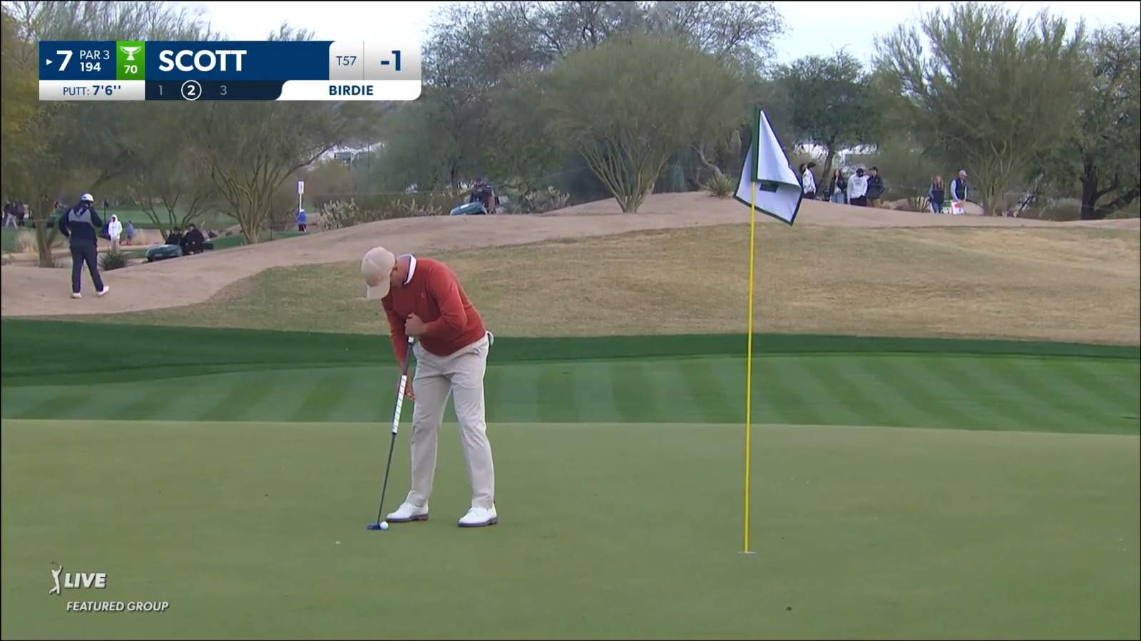 Adam Scott's tee shot to 7 feet yields birdie at WM Phoenix Open