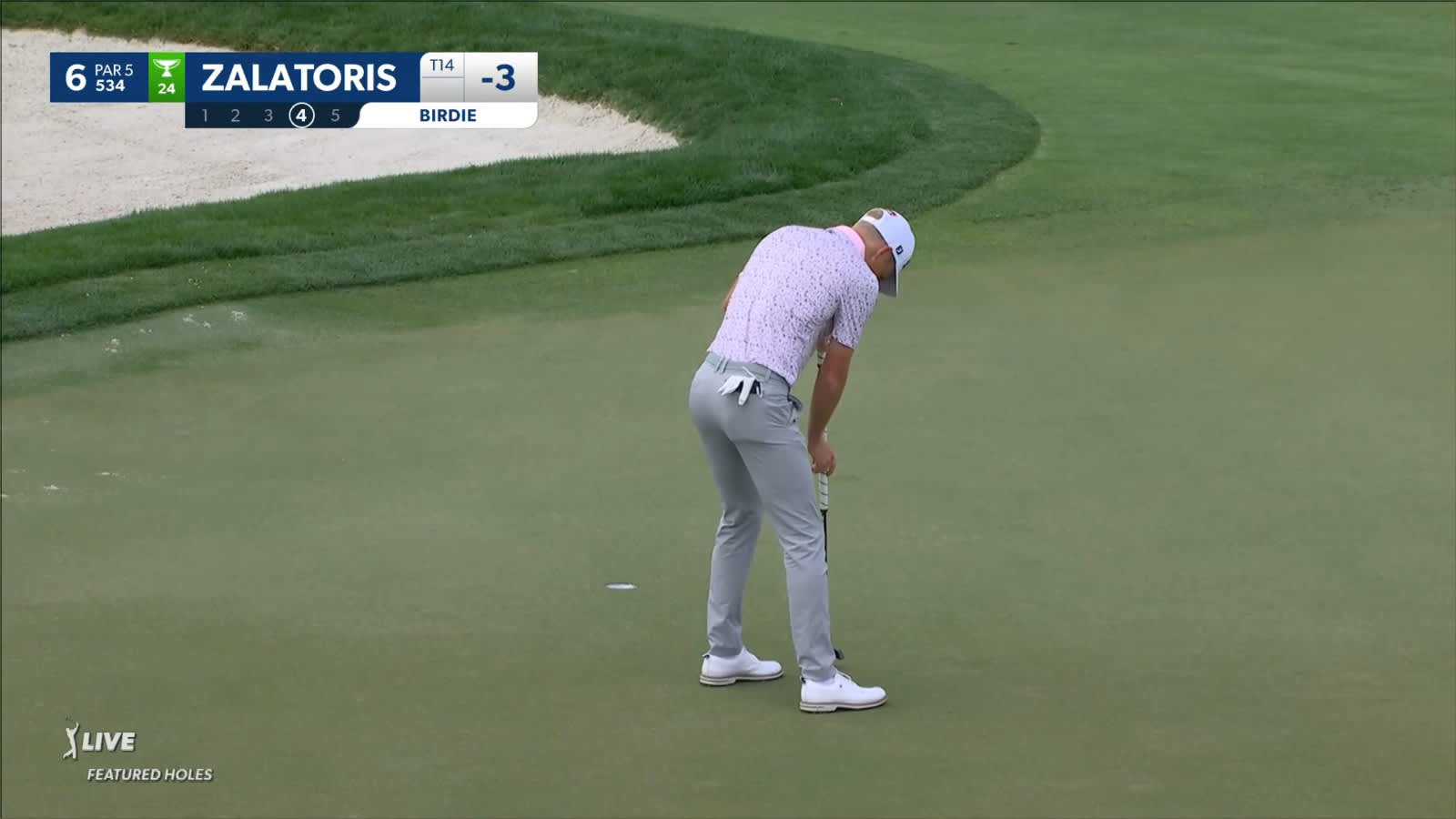 Will Zalatoris makes birdie after close wedge shot at Arnold Palmer