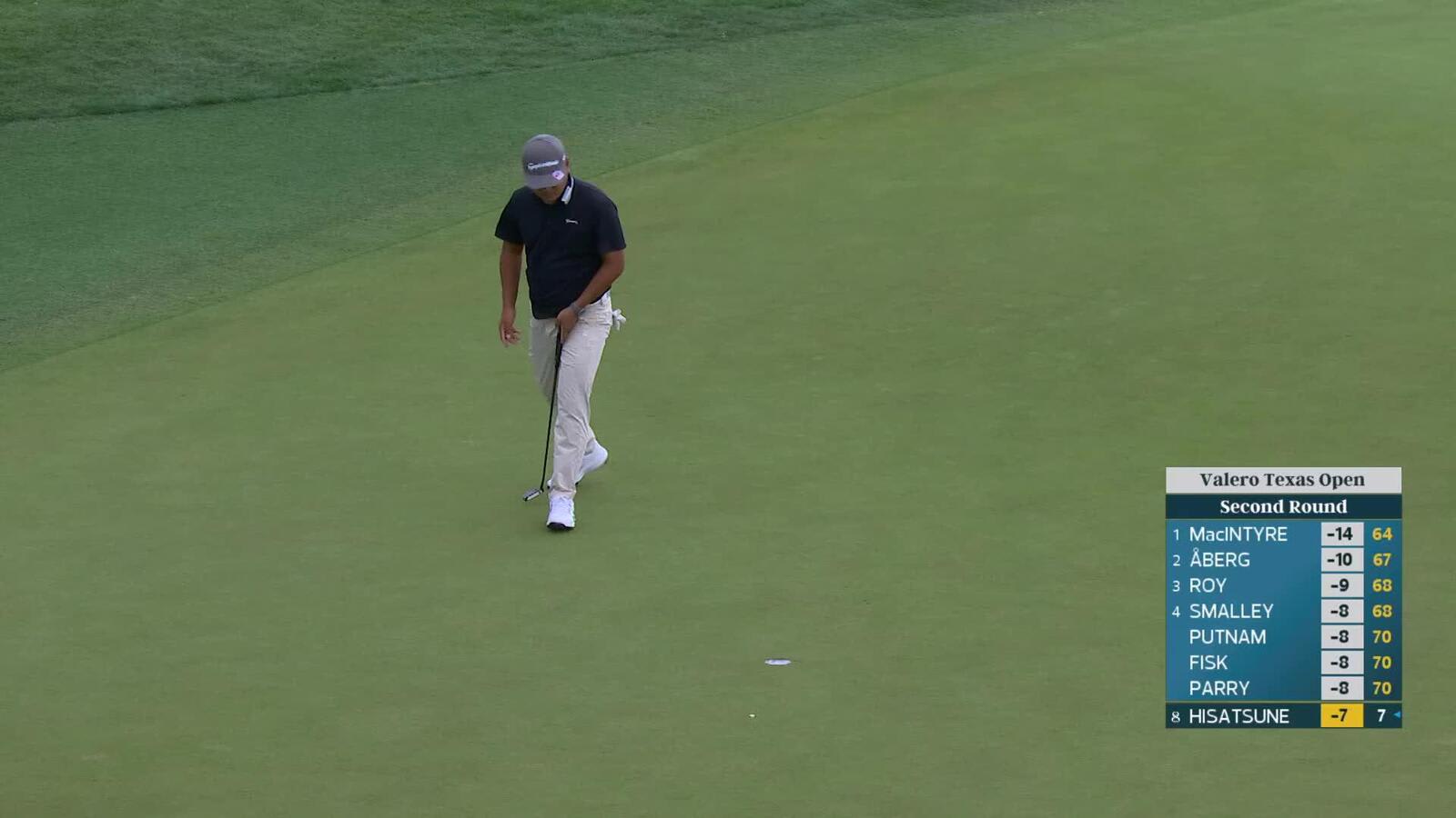 Ryo Hisatsune drains 10-foot birdie putt on No. 17 at Valero