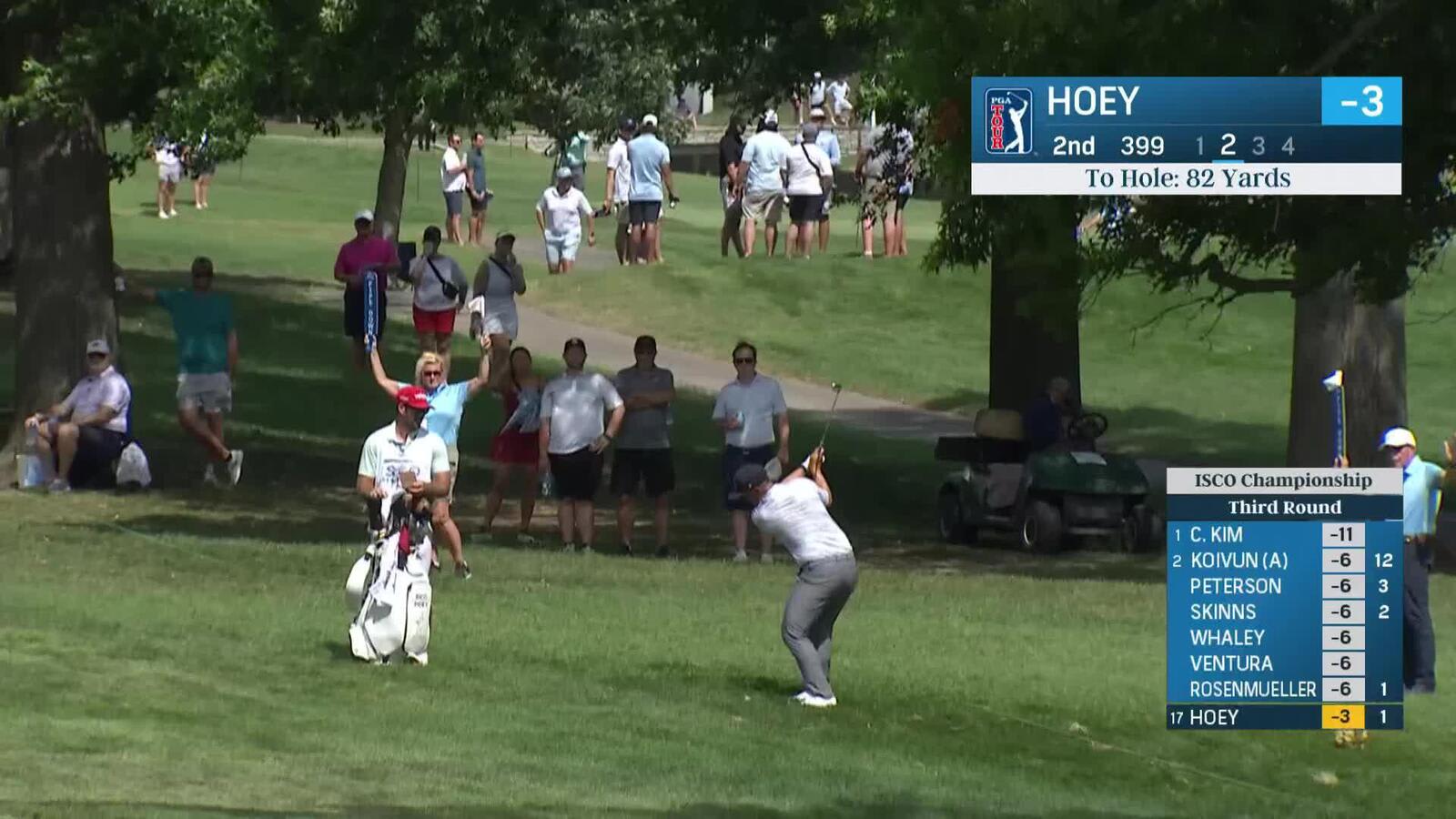 Rico Hoey makes birdie on No. 2 at ISCO Championship