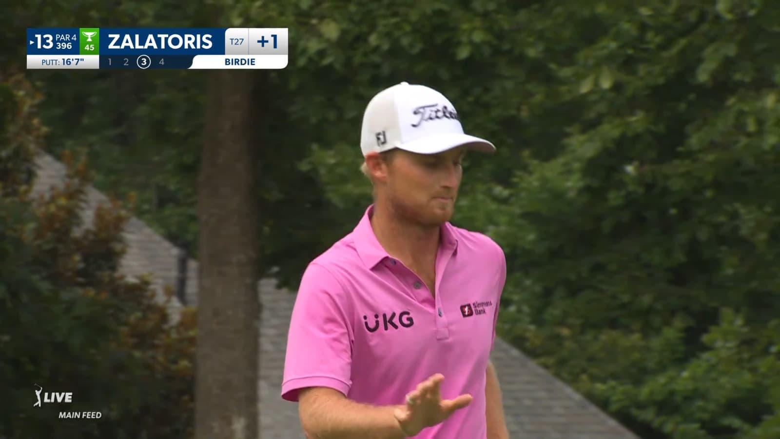 Will Zalatoris makes 16-footer for birdie at Wyndham