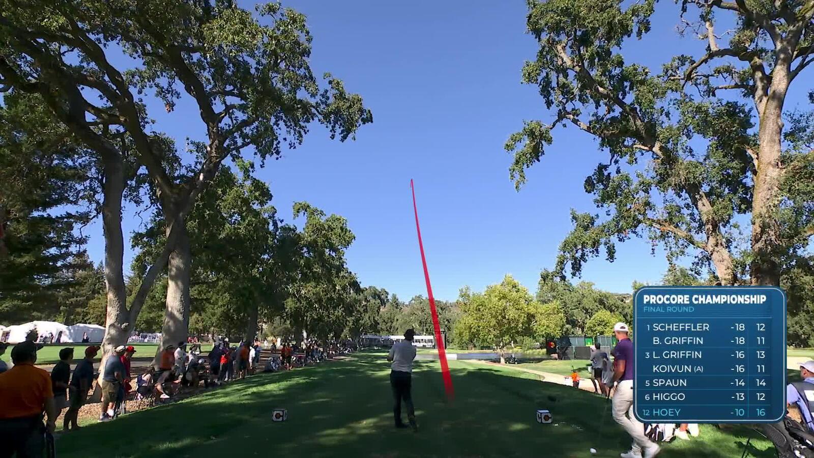Rico Hoey hits 171-yard tee shot to 9 feet, sets up birdie on No. 17 at Procore