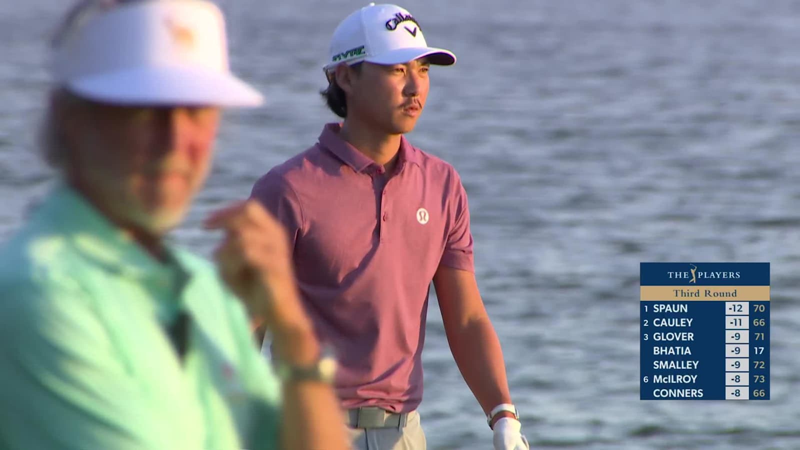 Min Woo Lee drains 30-footer from off the green on No. 18 at THE PLAYERS