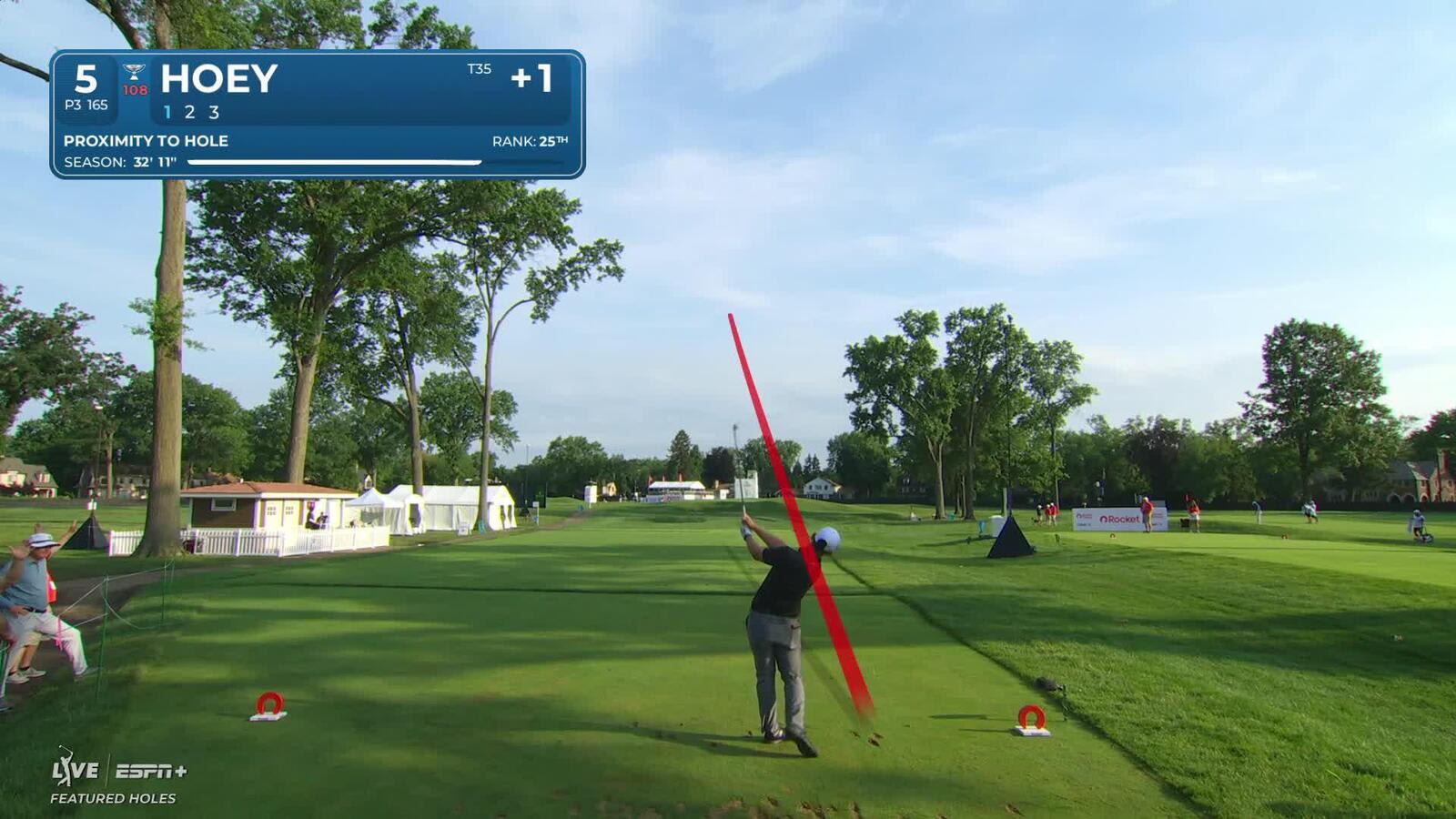 Rico Hoey sinks a 20-foot birdie putt on No. 5 at Rocket Classic