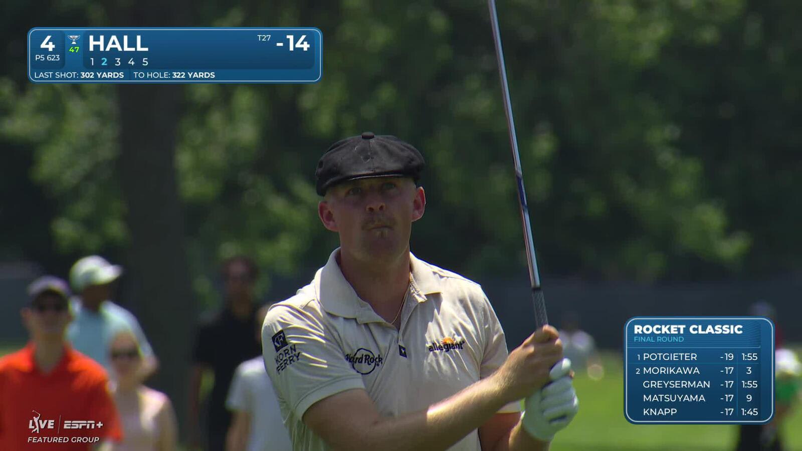 Harry Hall lays up close to set up birdie at Rocket Classic