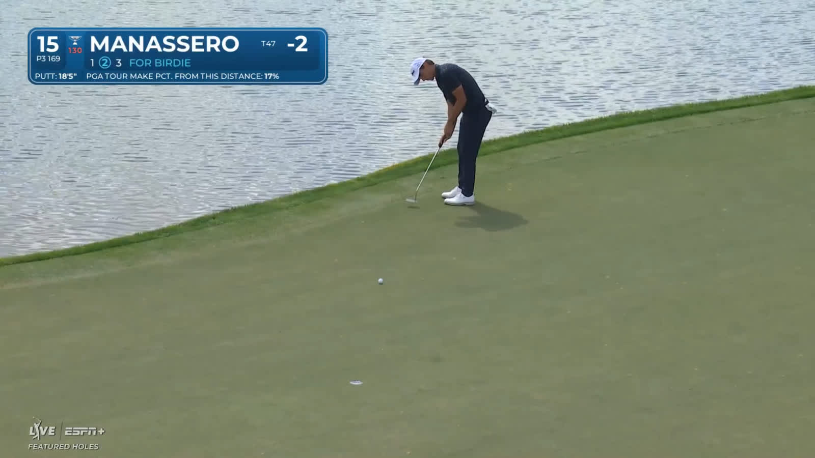 Matteo Manassero holes 18-foot birdie putt at Cognizant Classic