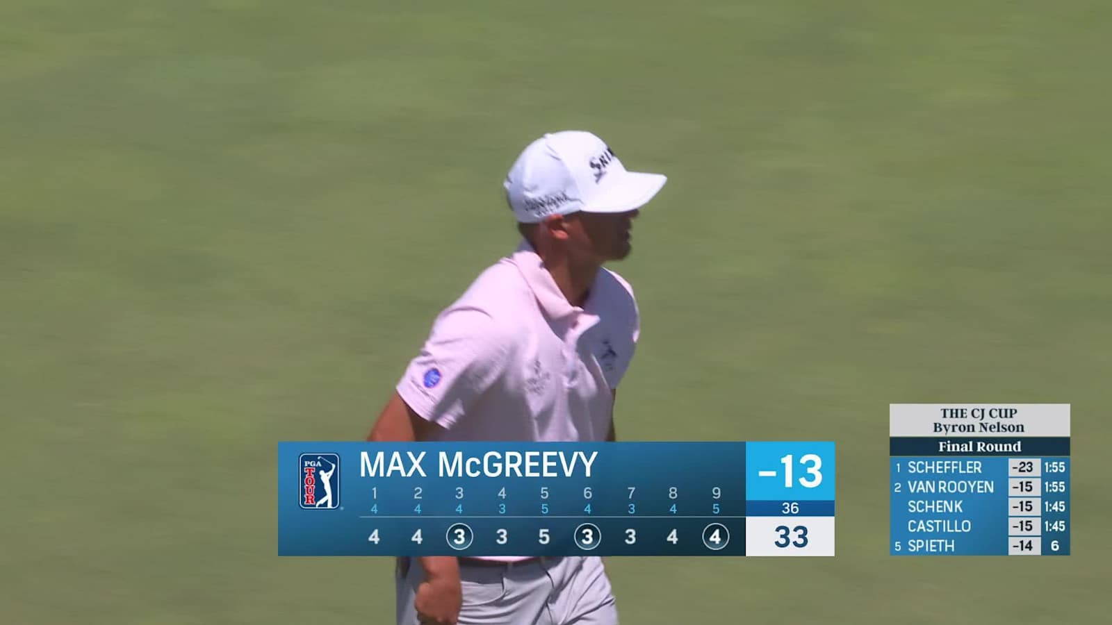 Max McGreevy makes birdie on No. 9 at THE CJ CUP