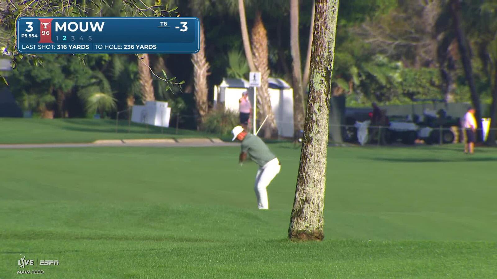 William Mouw drains 6-foot birdie putt on No. 3 at Cognizant Classic