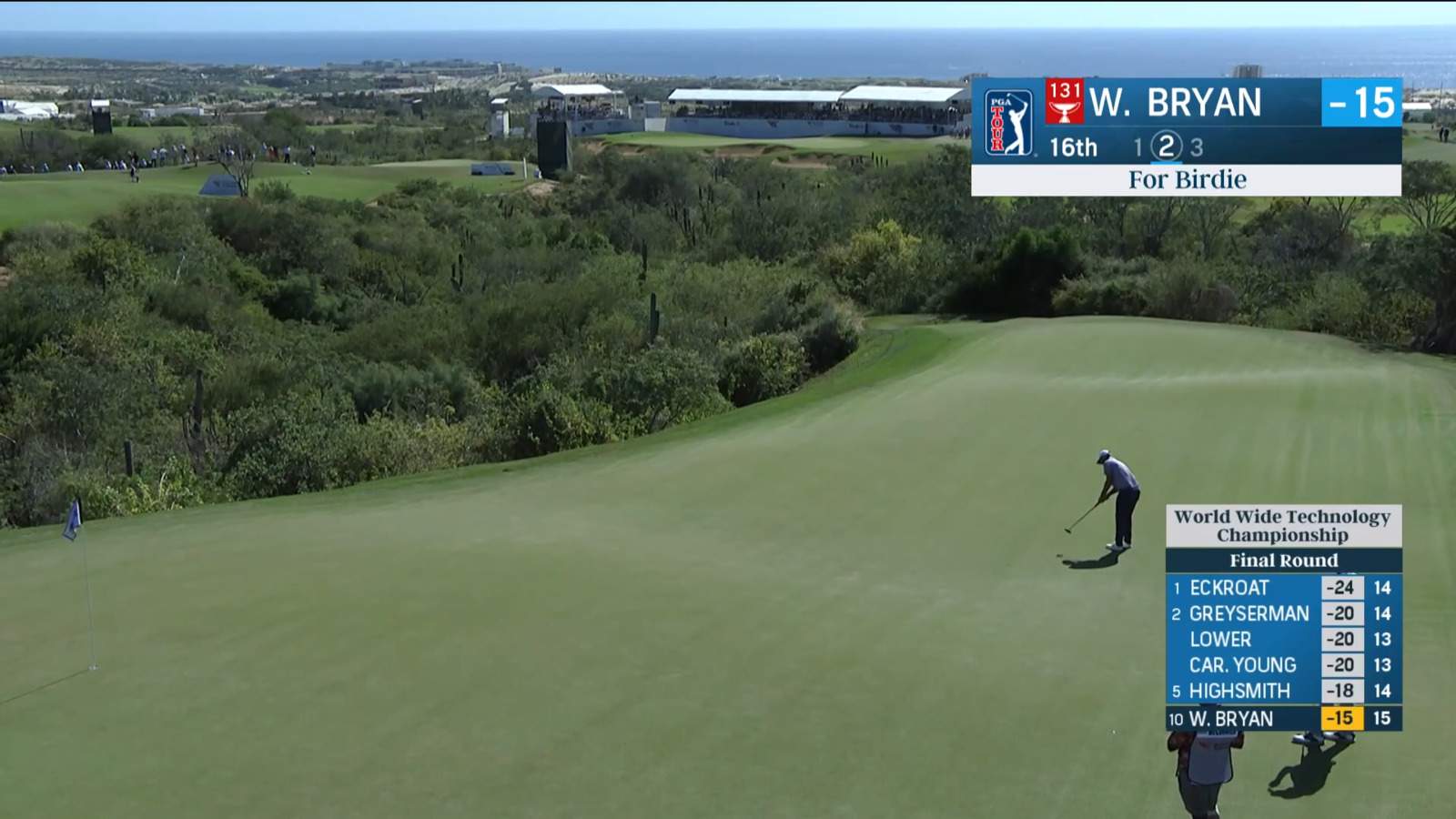 Wesley Bryan buries long birdie putt at World Wide Technology