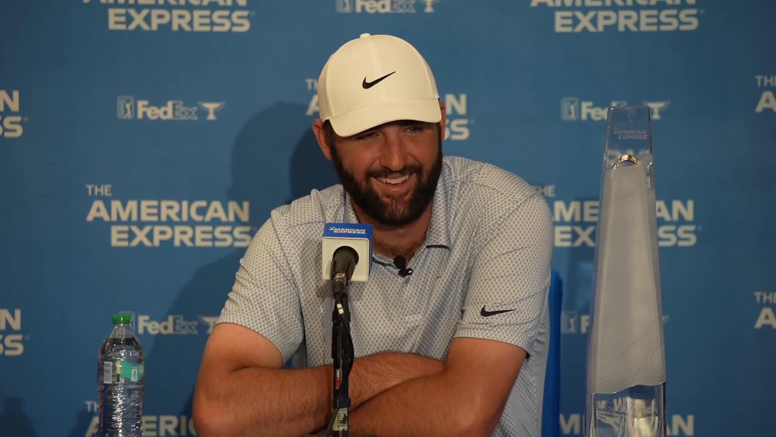 Scottie Scheffler’s news conference after winning The American Express