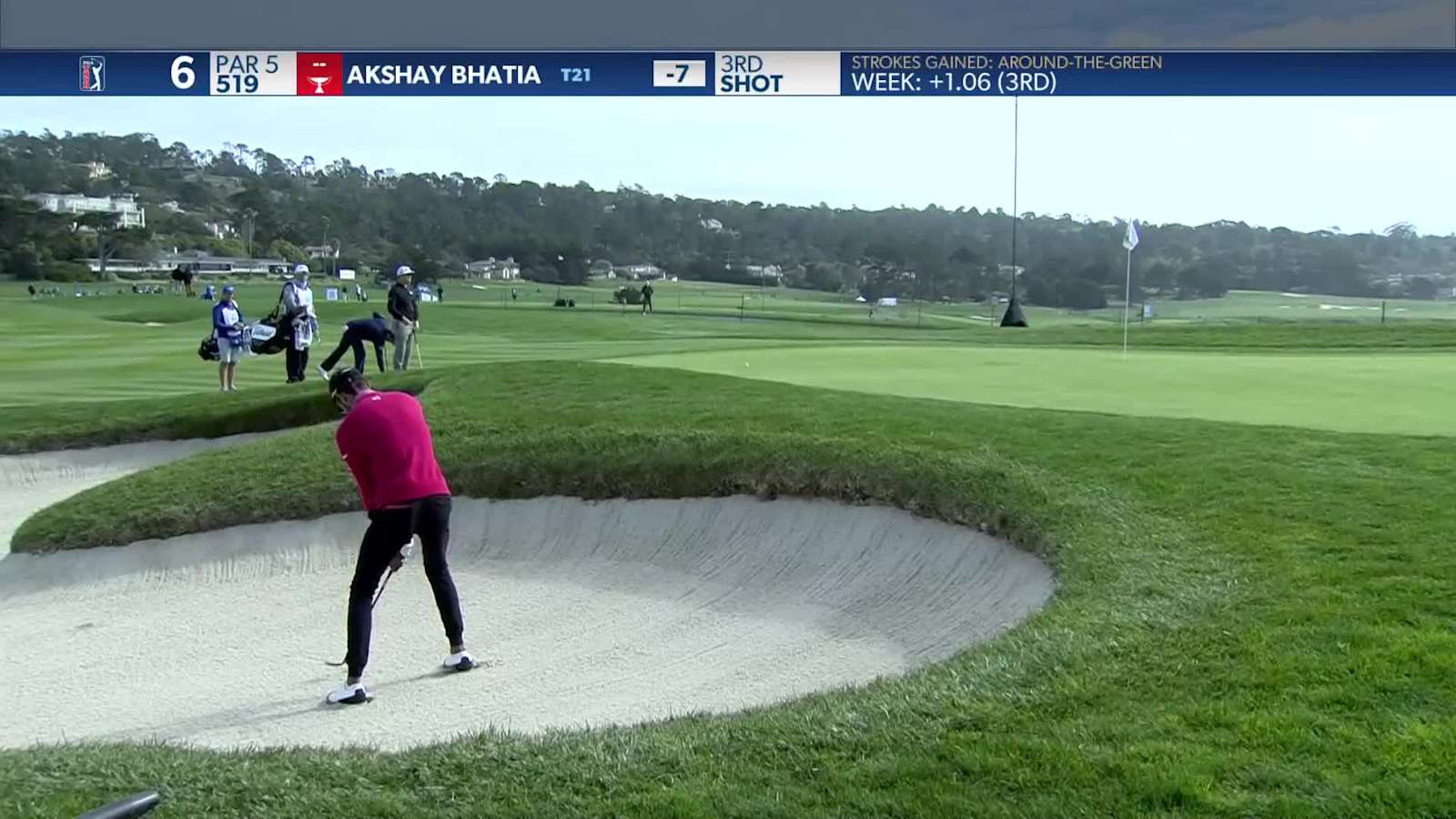 Akshay Bhatia's bunker play leads to birdie at AT&T Pebble Beach