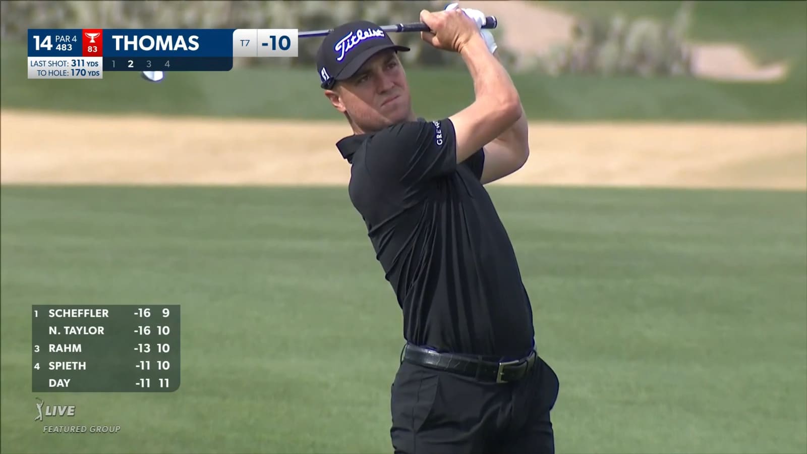 Justin Thomas' tight approach leads to birdie at WM Phoenix Open