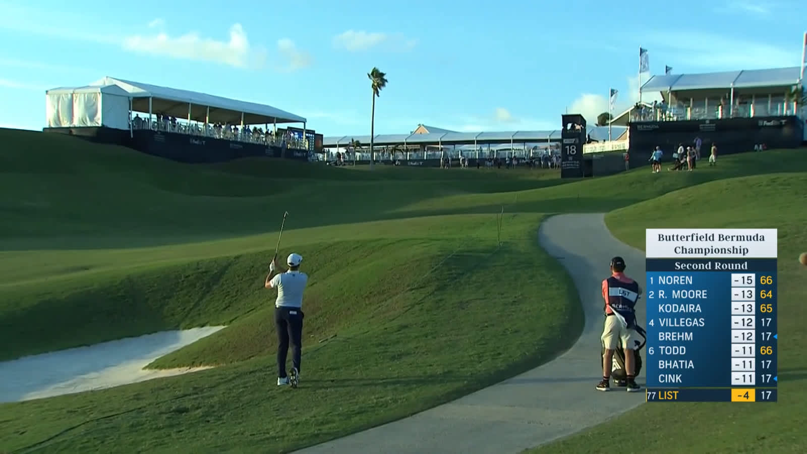 Luke List sticks approach from the rough to set up birdie at Butterfield Bermuda