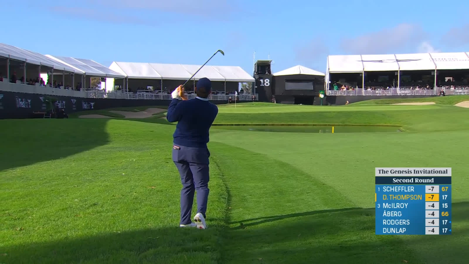 Davis Thompson throws a dart to yield birdie at Genesis