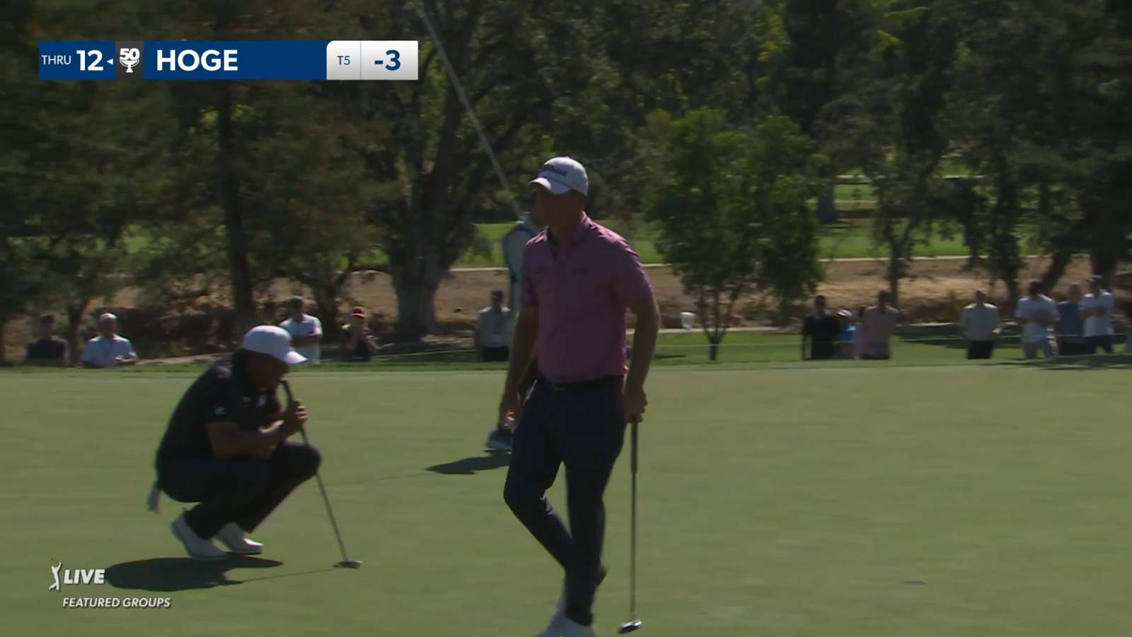 Tom Hoge's approach to 12 feet leads to birdie at Procore