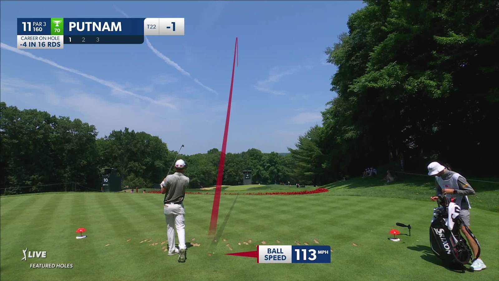 Andrew Putnam nearly holes out to set up birdie at Travelers