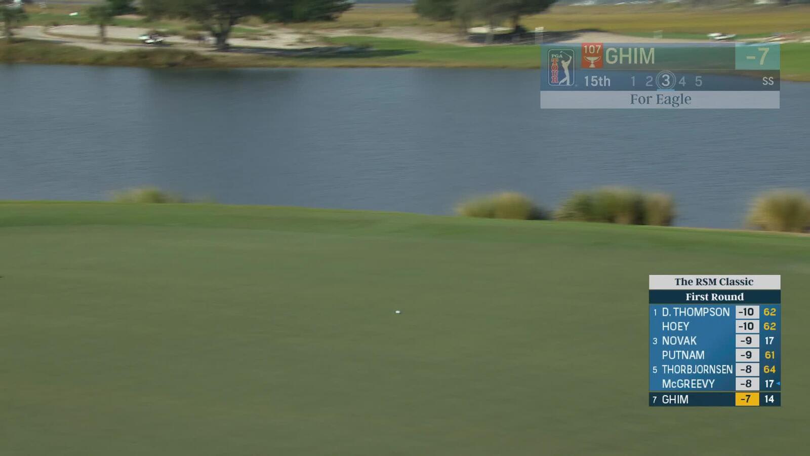 Doug Ghim makes birdie on No. 15 at The RSM Classic