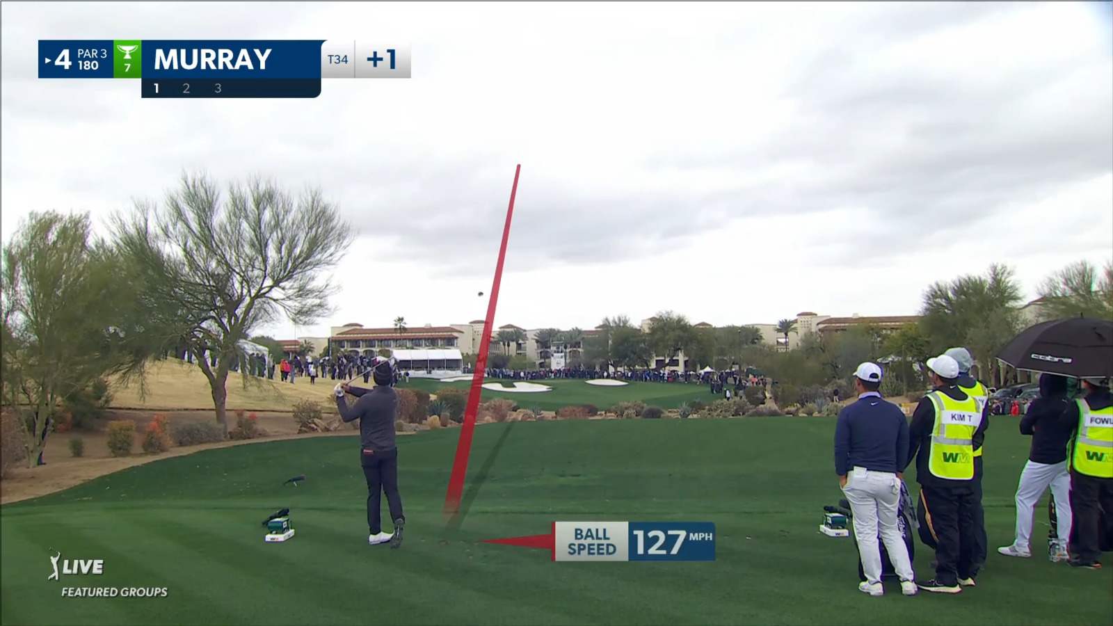 Grayson Murray from off the green for birdie at WM Phoenix Open