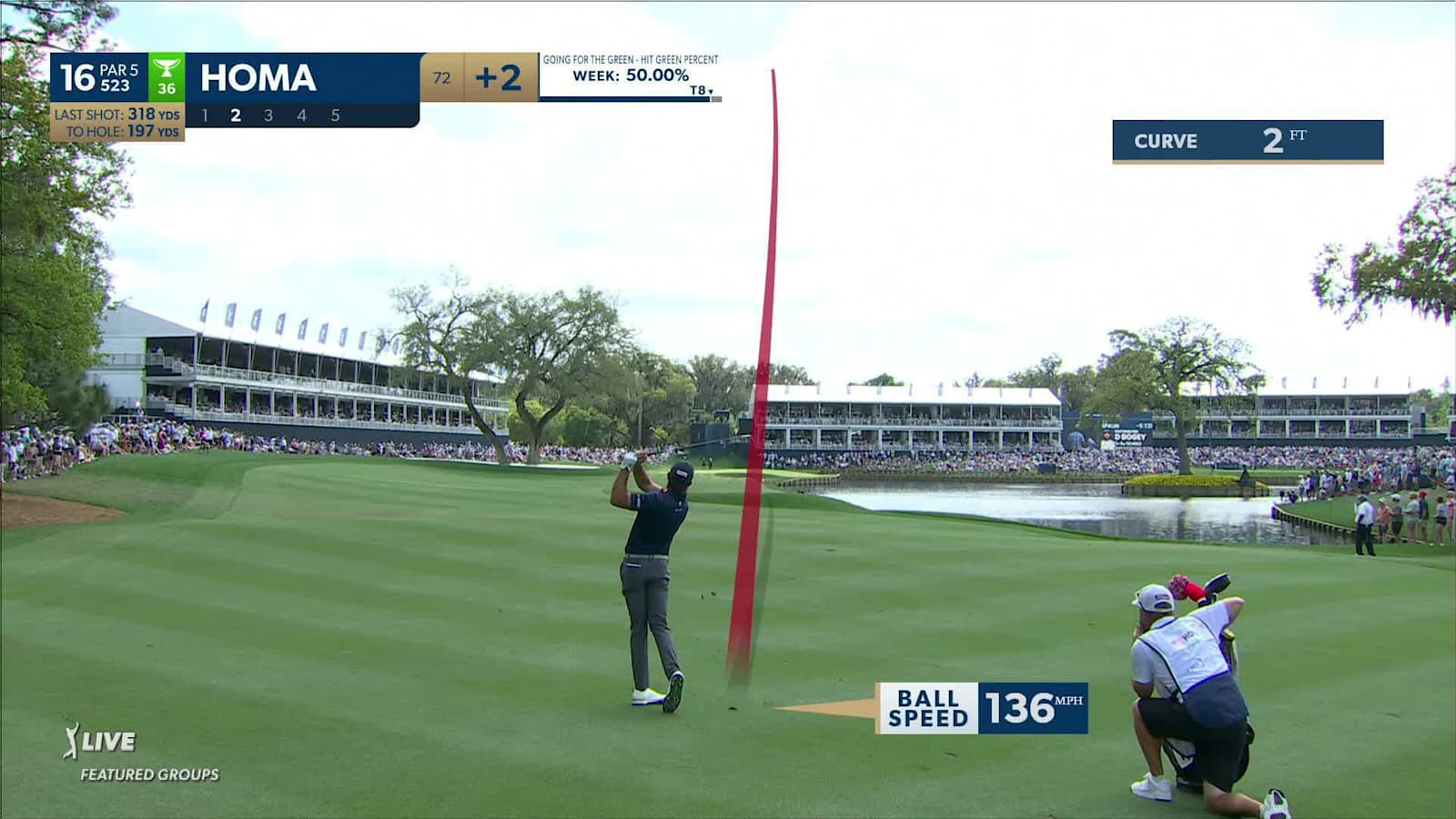 Max Homa gets home in two to set up birdie at THE PLAYERS