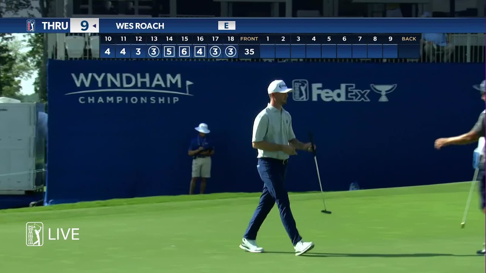 Wes Roach dials in approach to set up birdie at Wyndham