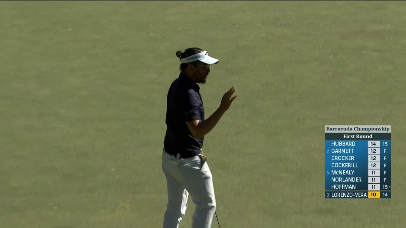 Michael Lorenzo-Vera makes short birdie putt on No. 14 at Barracuda