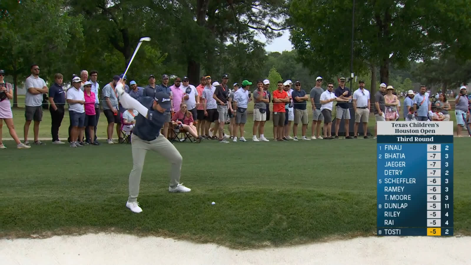 Alejandro Tosti reaches in two from tough lie to set up birdie at Houston Open