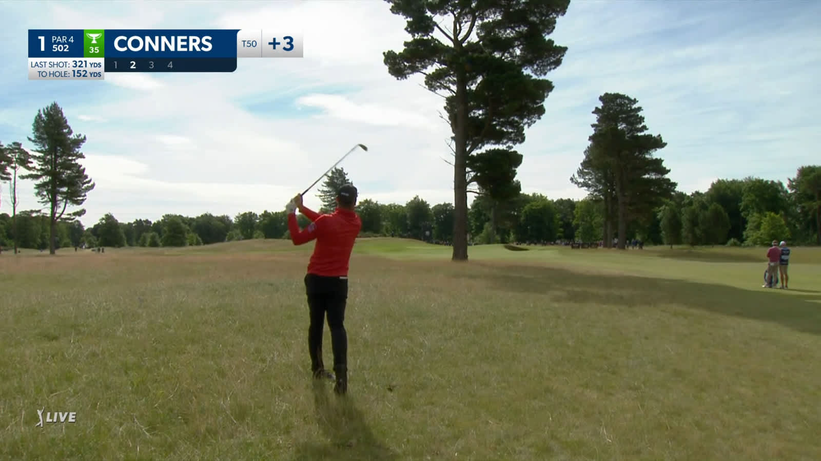 Corey Conners digs out of the fescue to set up birdie at Genesis Scottish Open