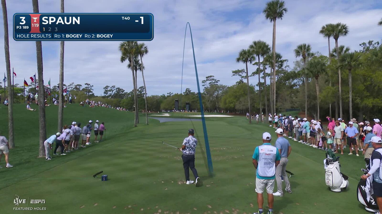 J.J. Spaun rolls in 26-foot birdie putt on No. 3 at THE PLAYERS
