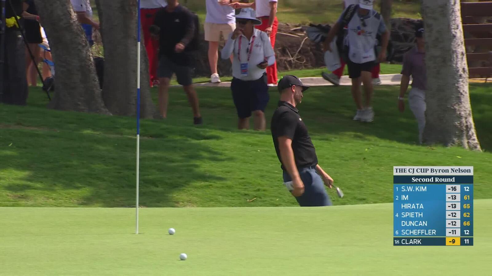 Wyndham Clark gets up-and-down from 39 feet for birdie on No. 12 at THE CJ CUP