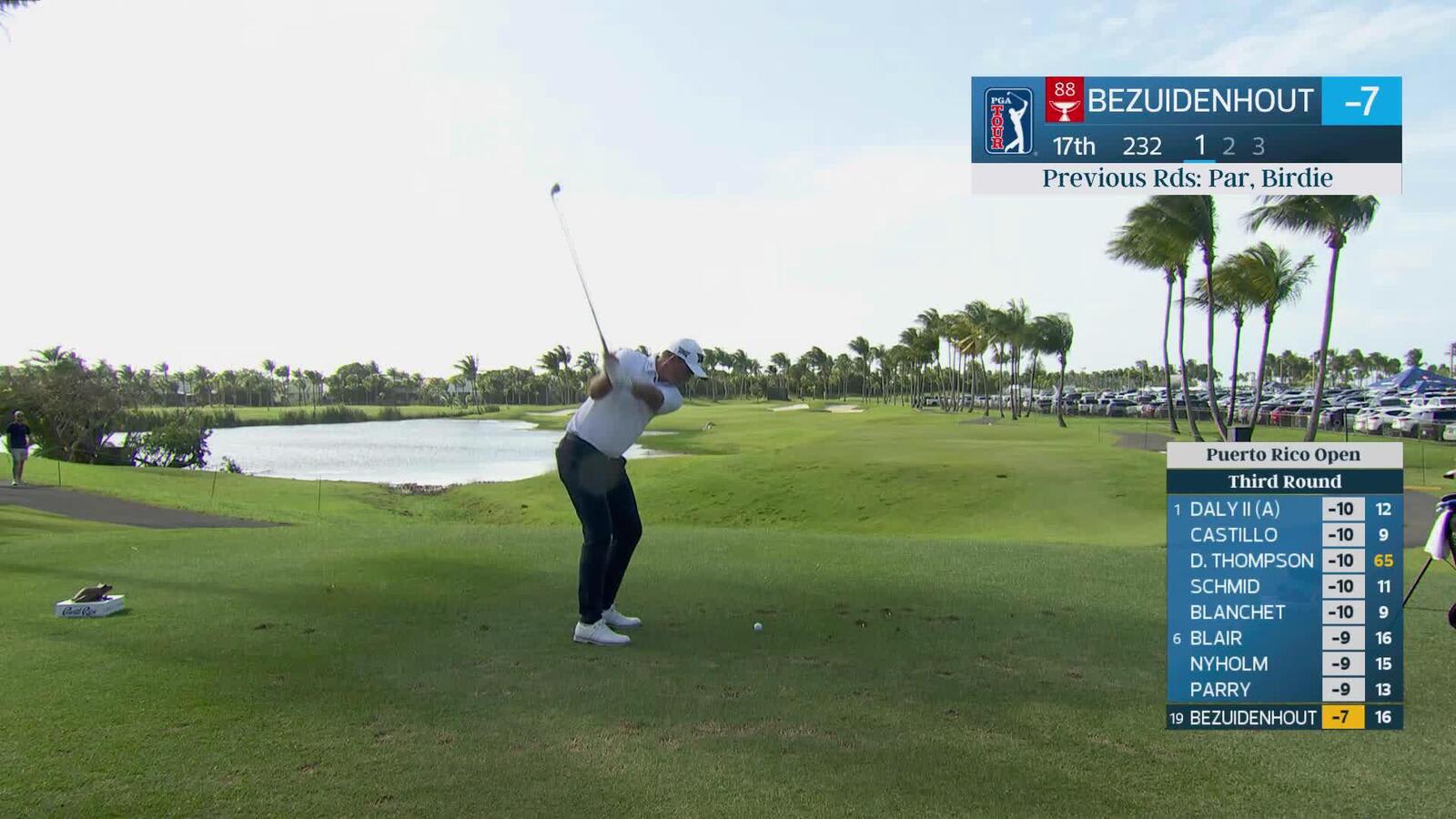 Christiaan Bezuidenhout makes birdie on No. 17 at Puerto Rico