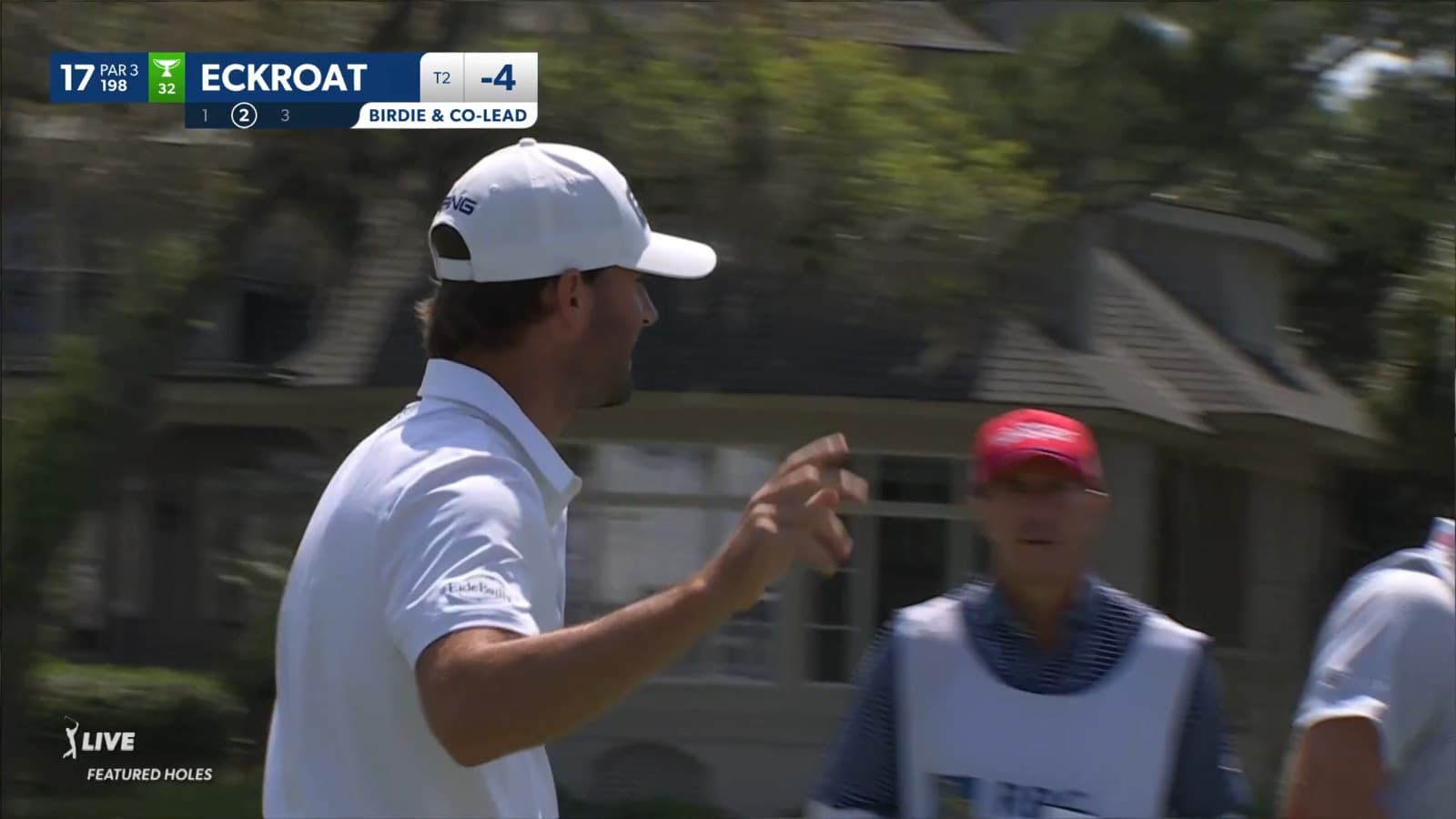 Austin Eckroat buries a 32-foot birdie putt at RBC Heritage