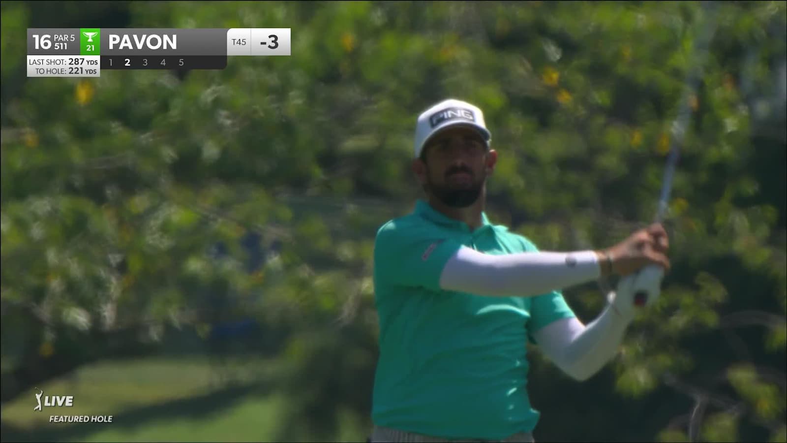 Matthieu Pavon's nice recovery from the bunker to card birdie at FedEx St. Jude