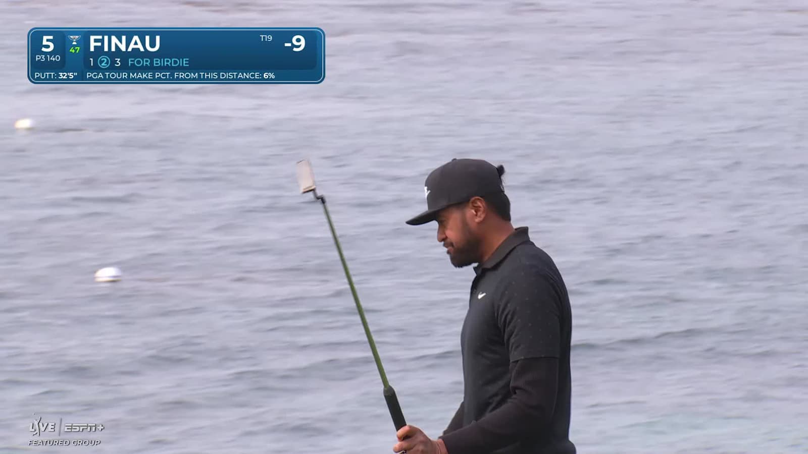 Tony Finau buries 32-foot birdie putt at AT&T Pebble Beach