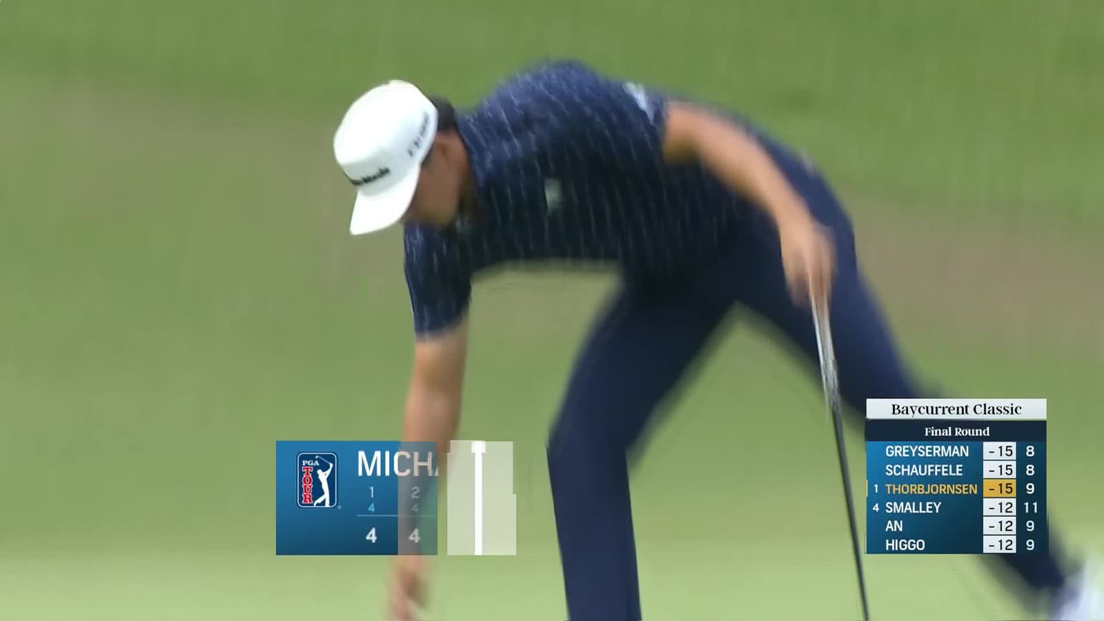 Michael Thorbjornsen hits 125-yard approach to 10 feet, sets up birdie on No. 9 at Baycurrent