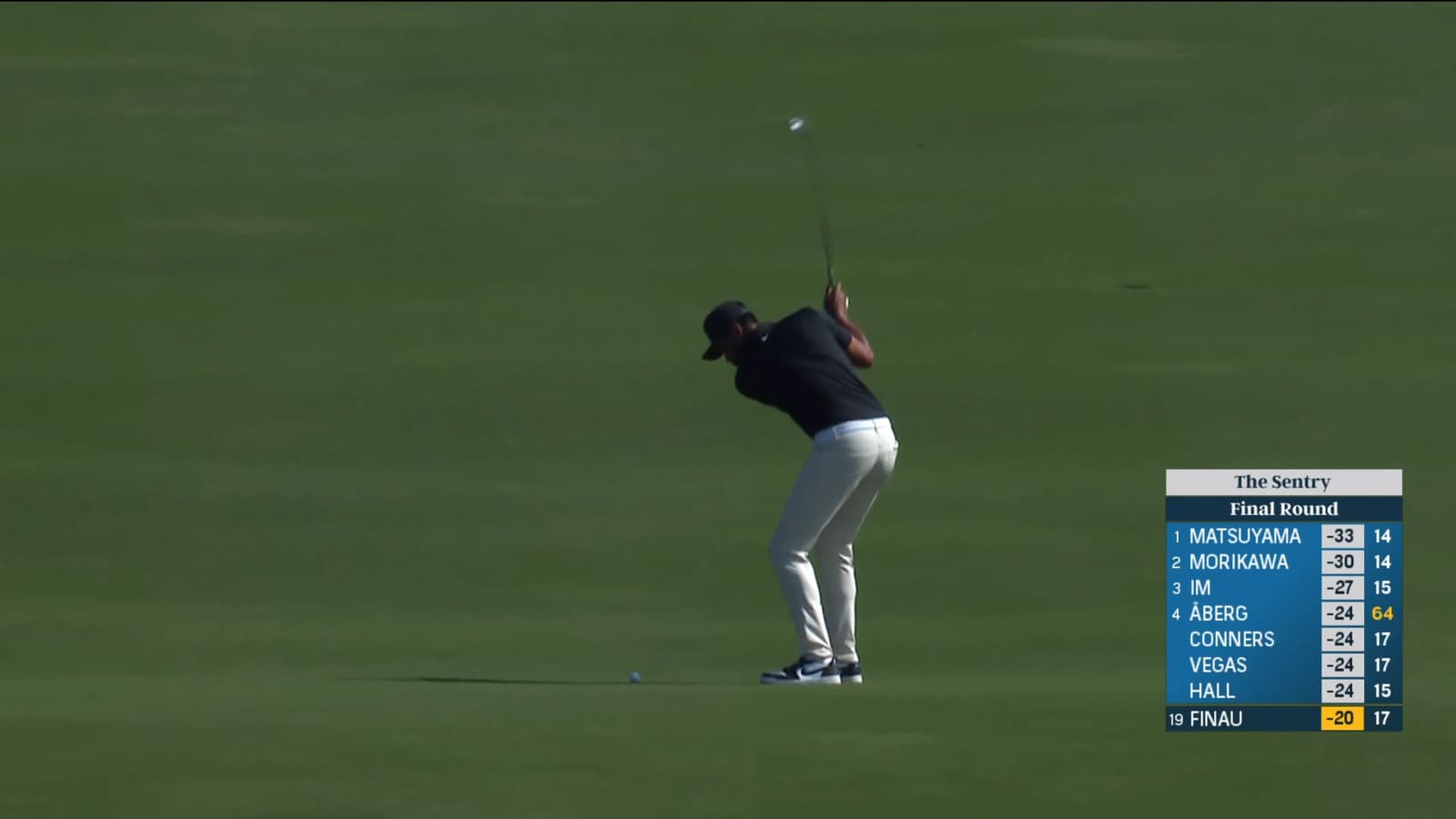 Tony Finau's beautiful approach shot leads to birdie at The Sentry