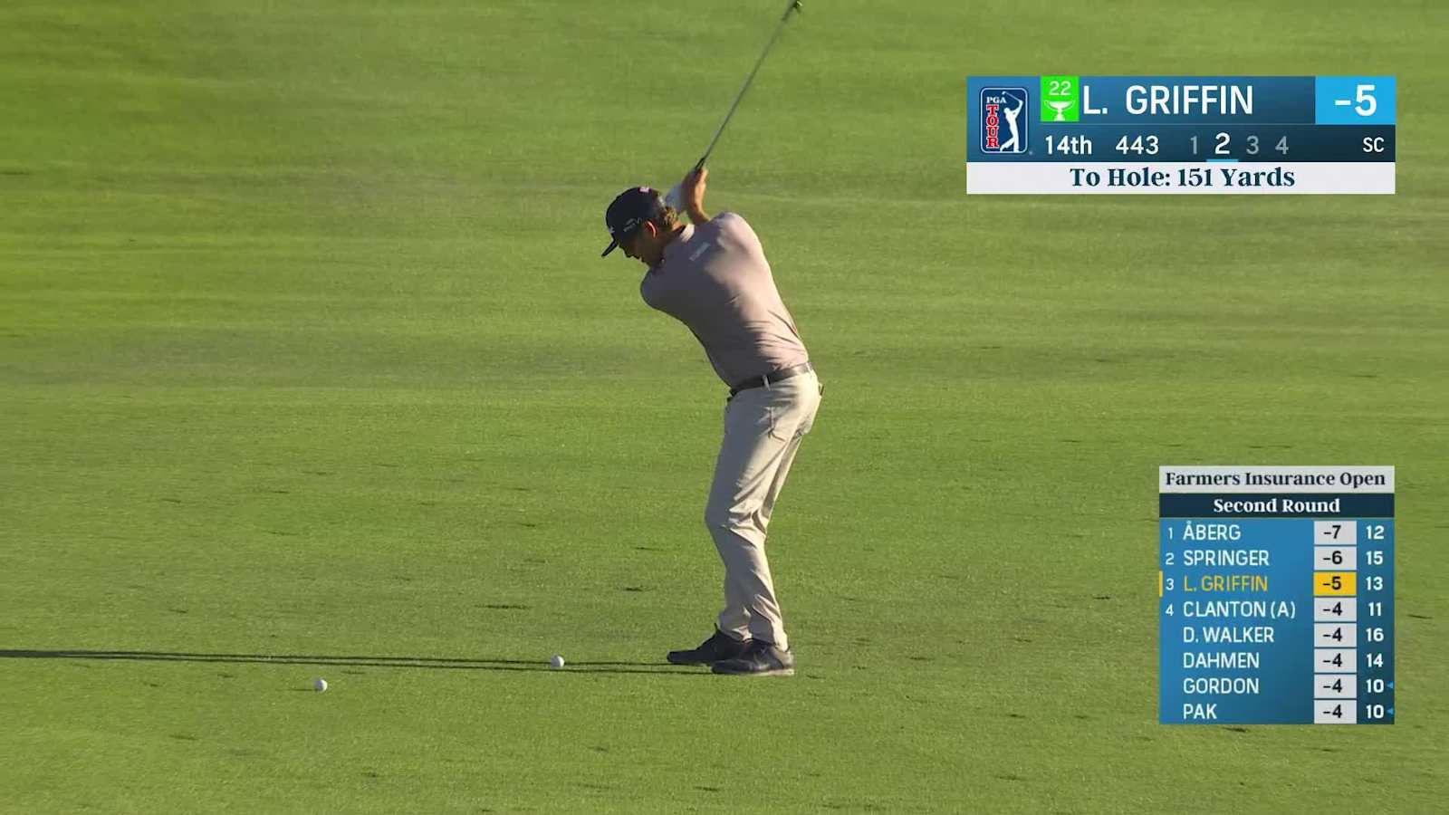 Lanto Griffin nearly holes 151-yard approach at Farmers