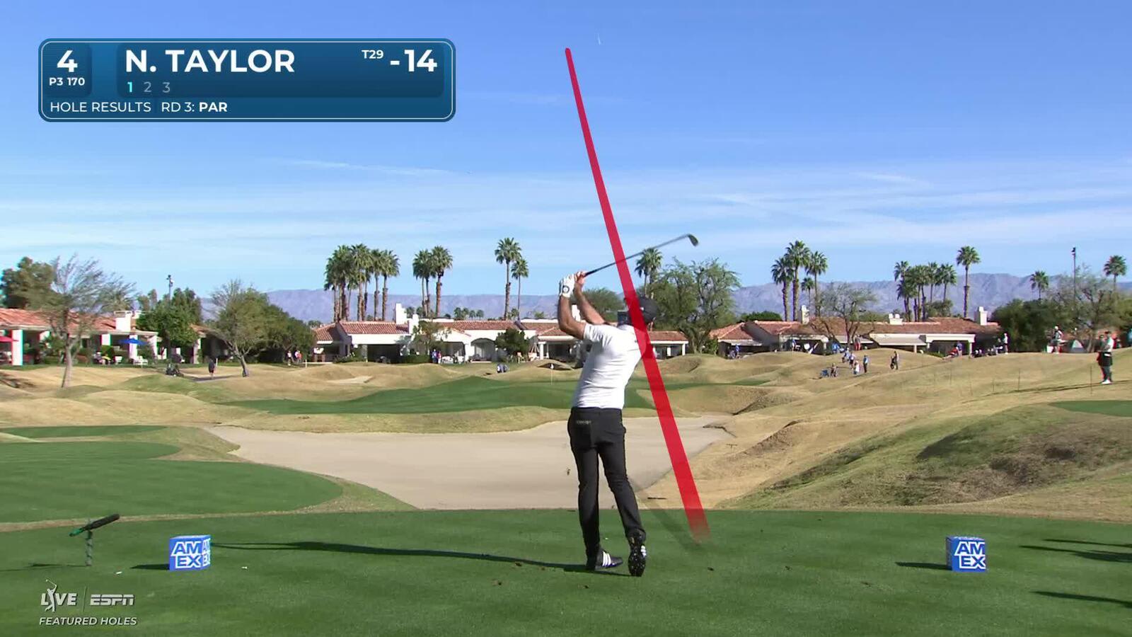 Nick Taylor hits 174-yard tee shot to 11 feet, sets up birdie on No. 4 at  The American Express