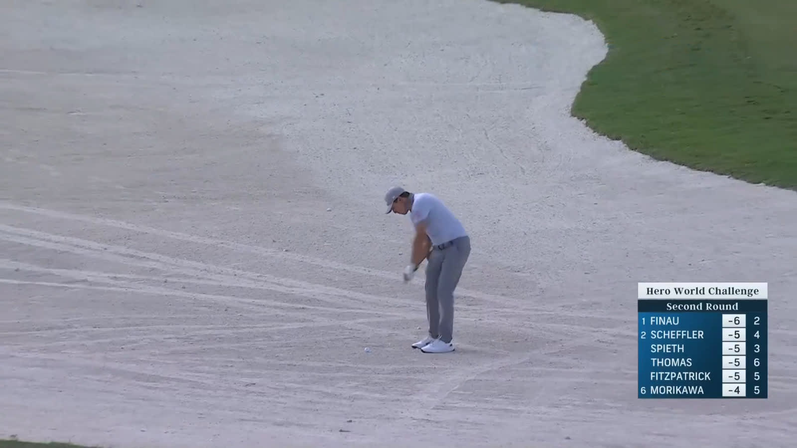 Matt Fitzpatrick's approach from native area yields birdie at Hero World Challenge