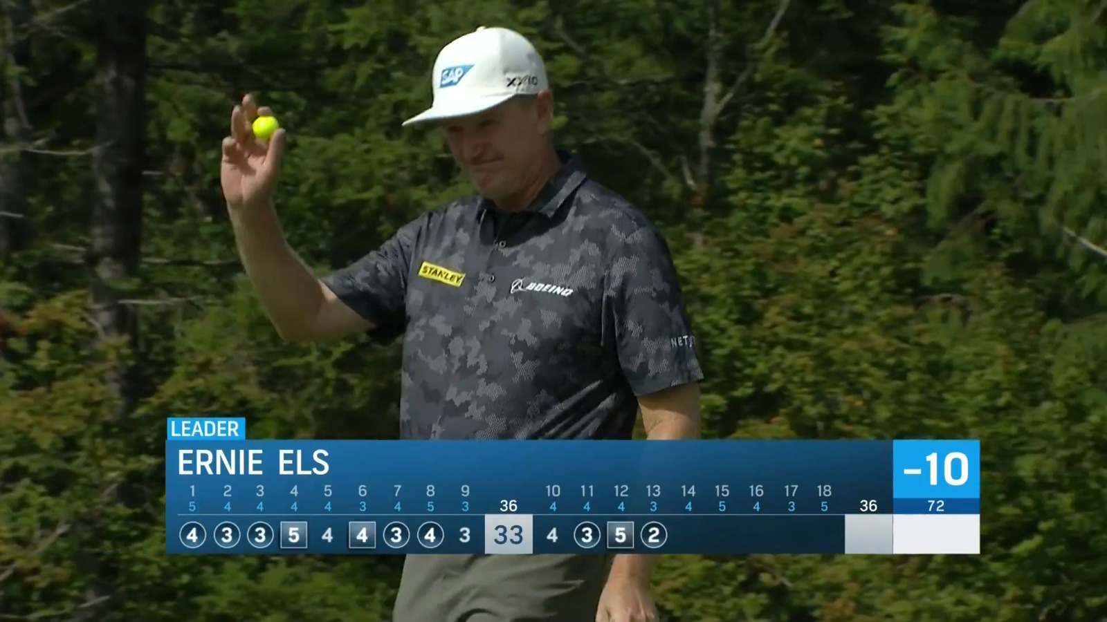 Ernie Els makes bounce-back birdie on No. 13 at Boeing Classic