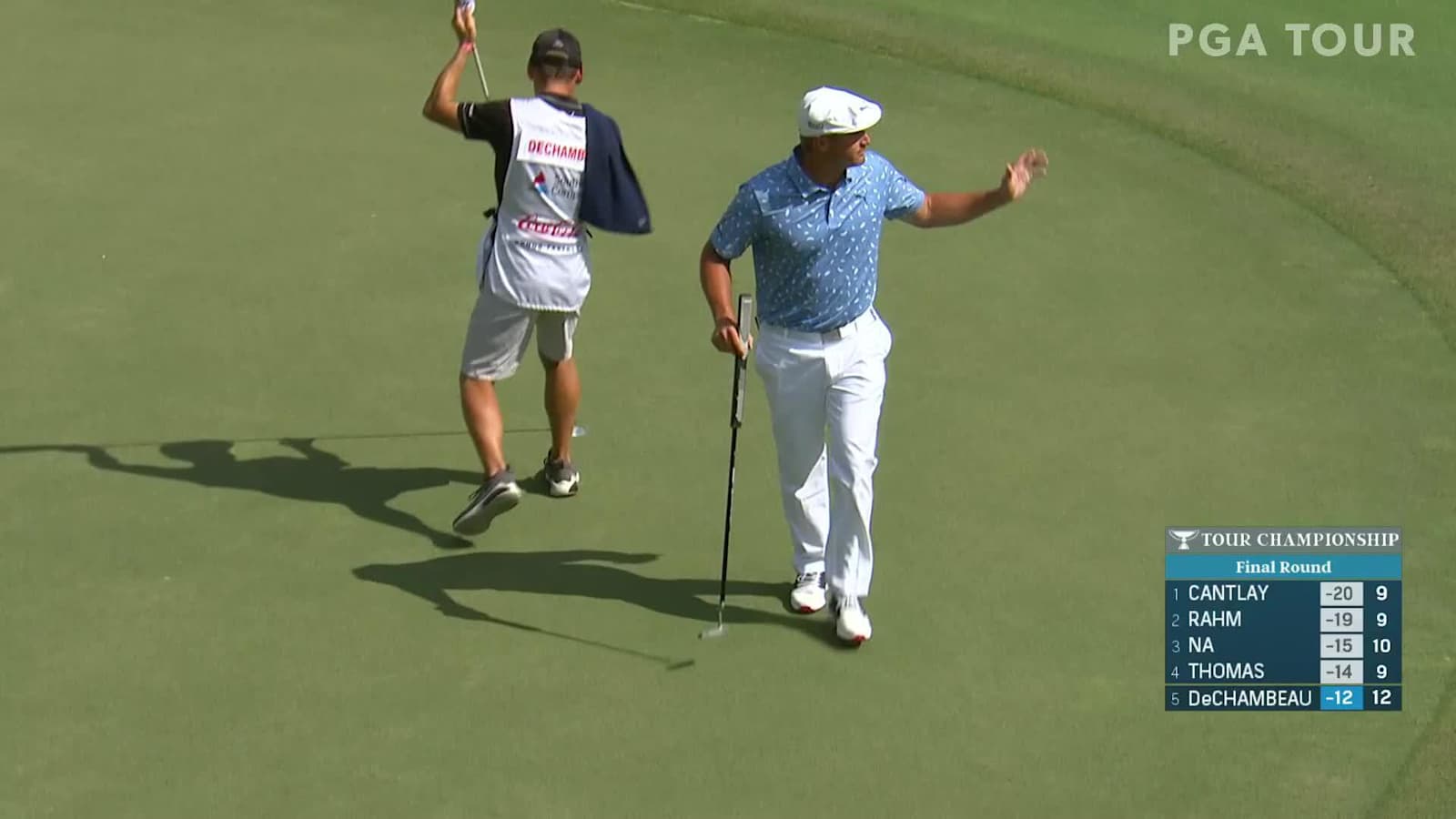 Bryson DeChambeau makes short birdie putt at TOUR Championship