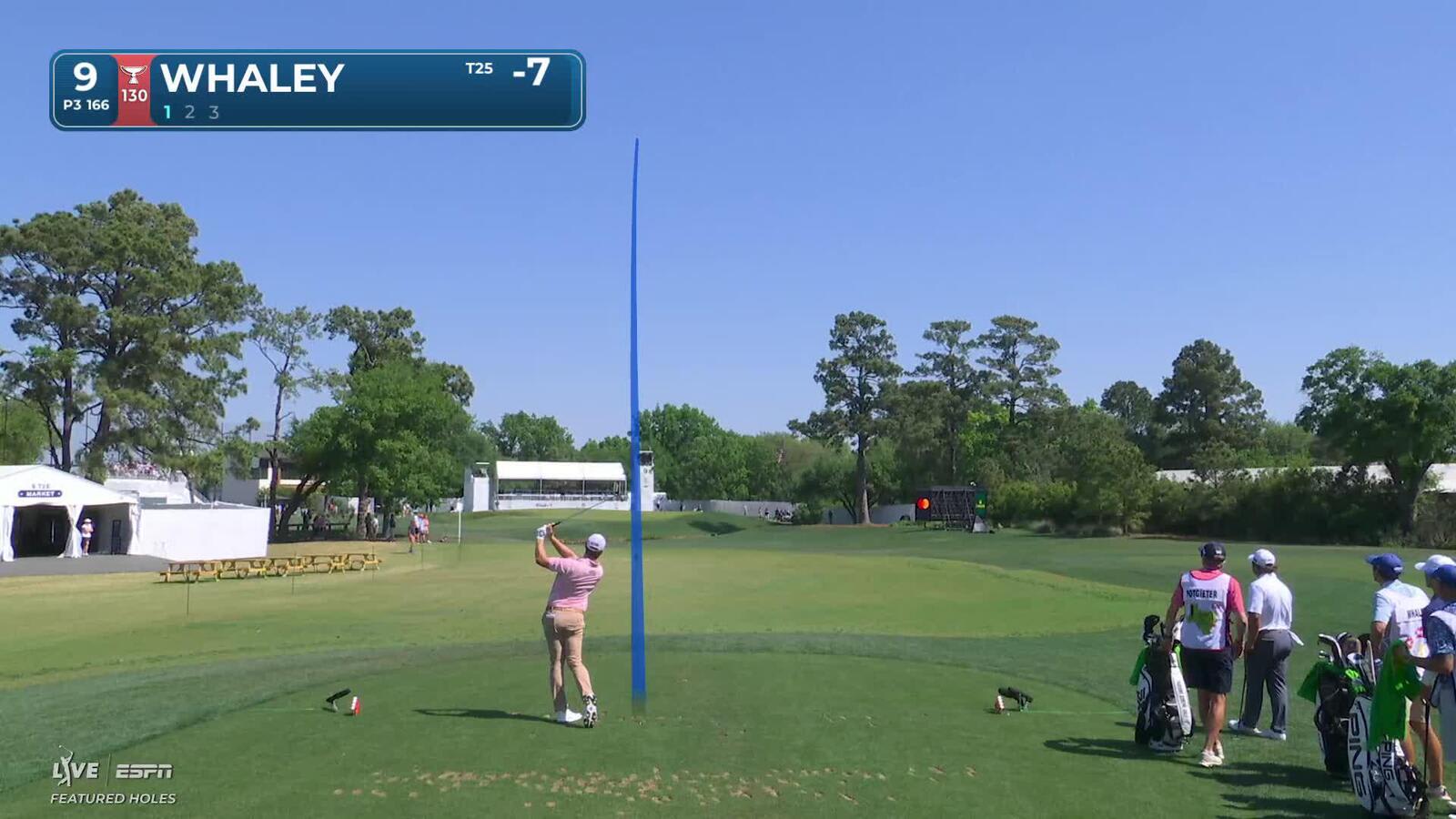 Vince Whaley hits 171-yard drive to 14 feet, sets up birdie on No. 9 at Texas Children's