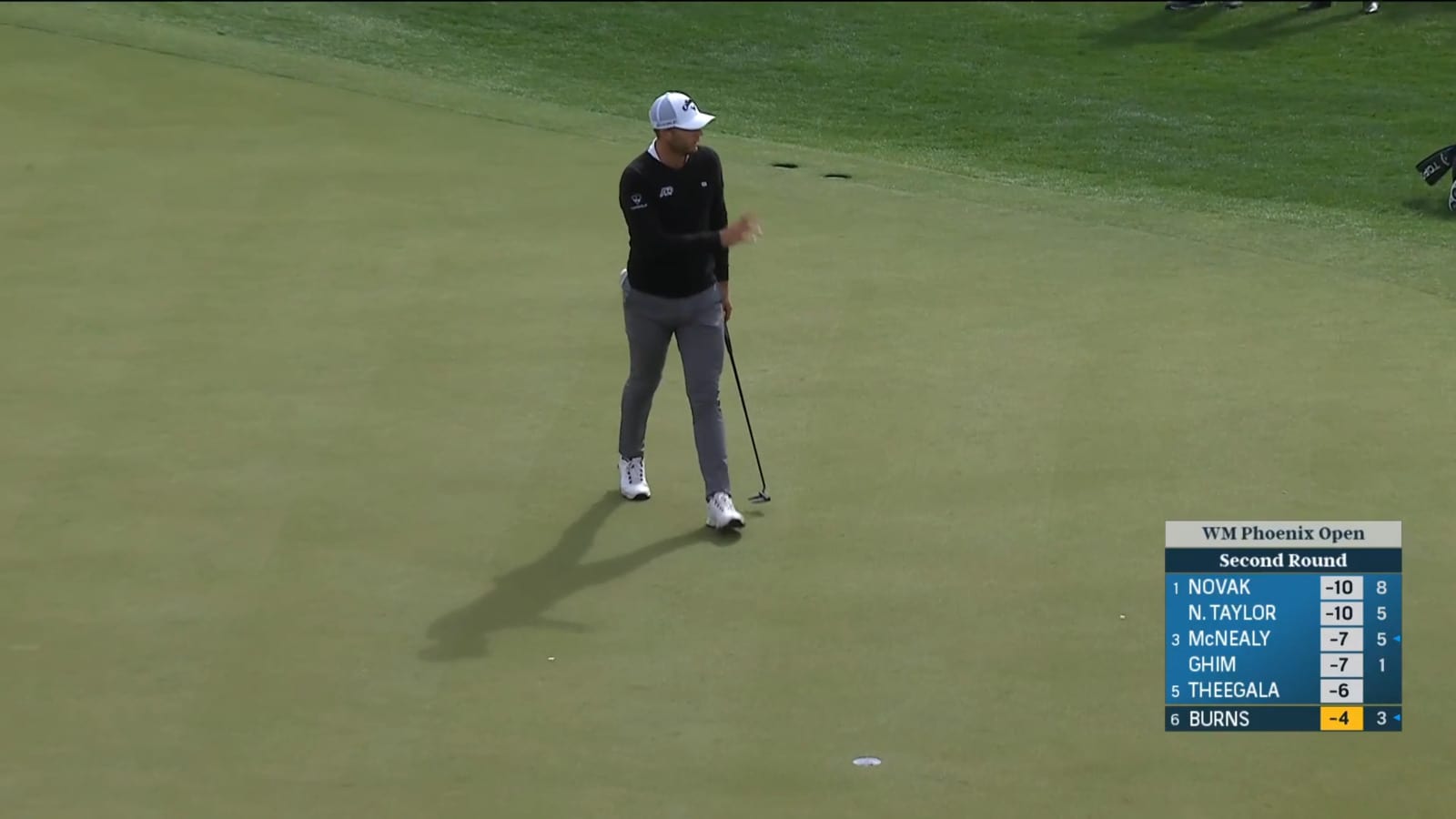 Sam Burns makes back-to-back birdies on No. 13 at WM Phoenix Open