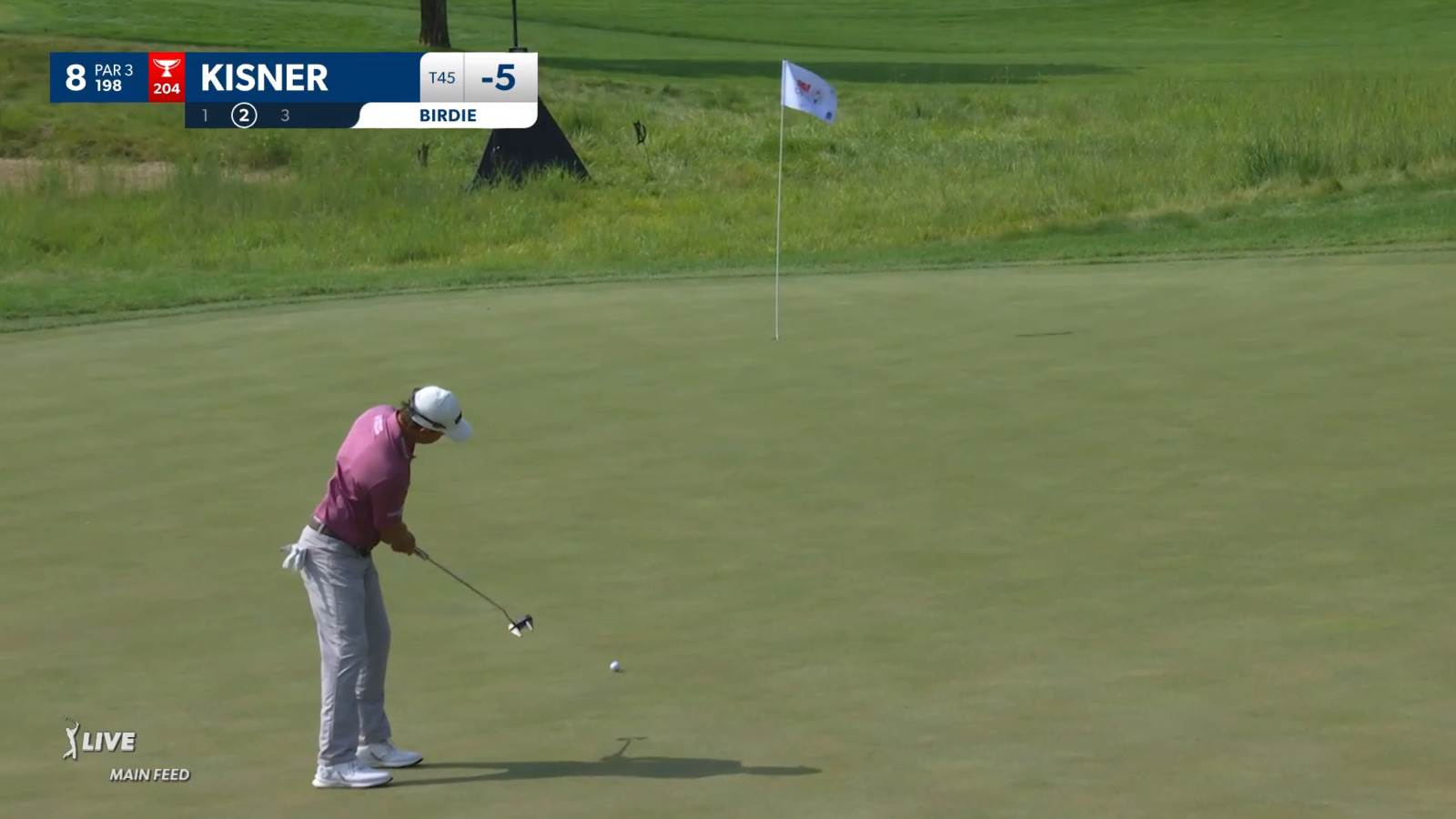 Kevin Kisner buries 57-footer for birdie at 3M Open